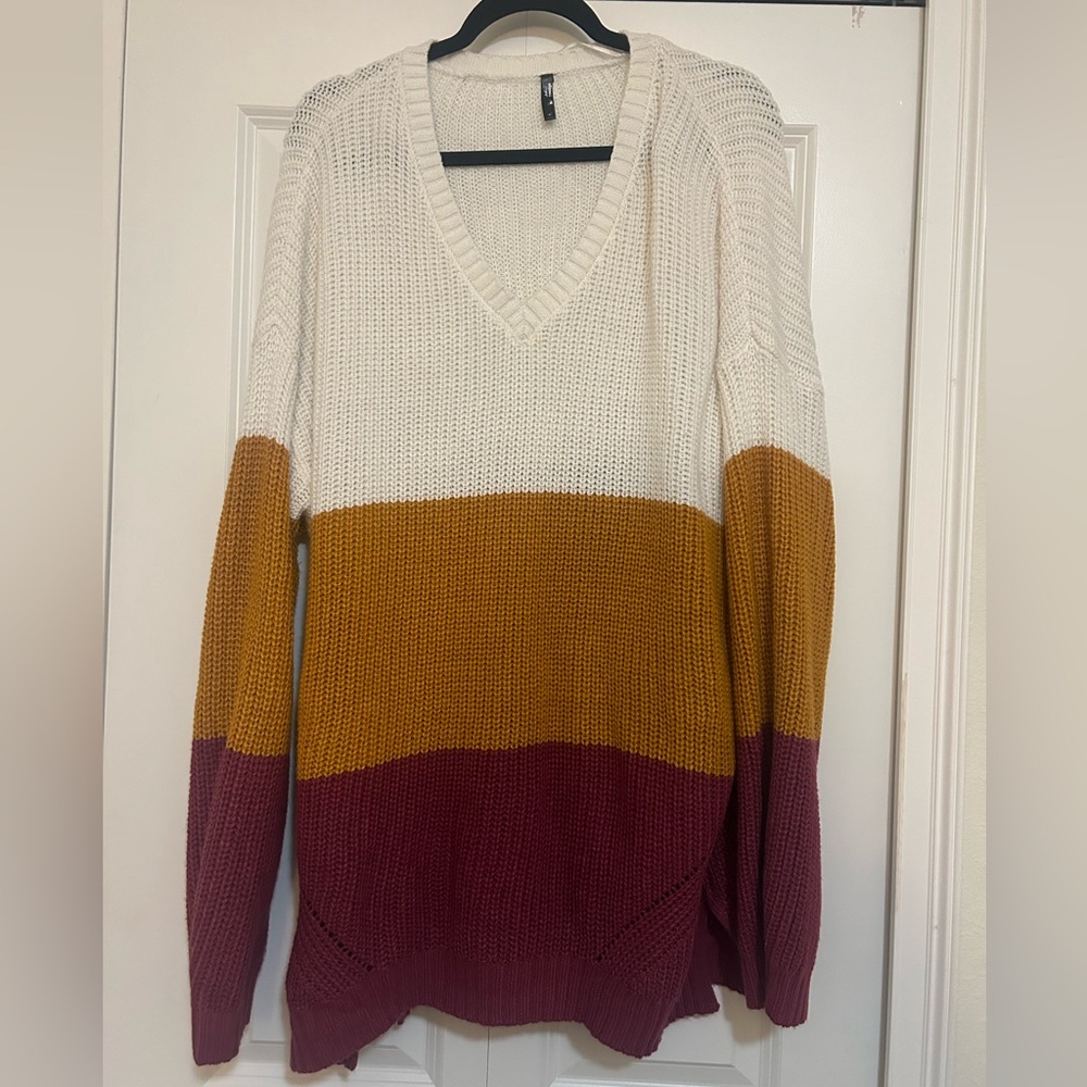 Instant Message Womens Knit Sweater 2xw